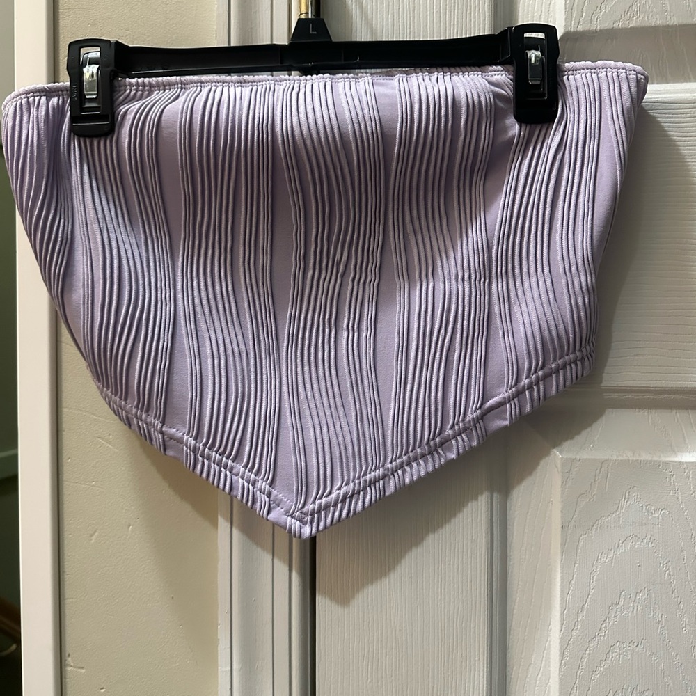 SHEIN Lavender Ribbed Tube Top